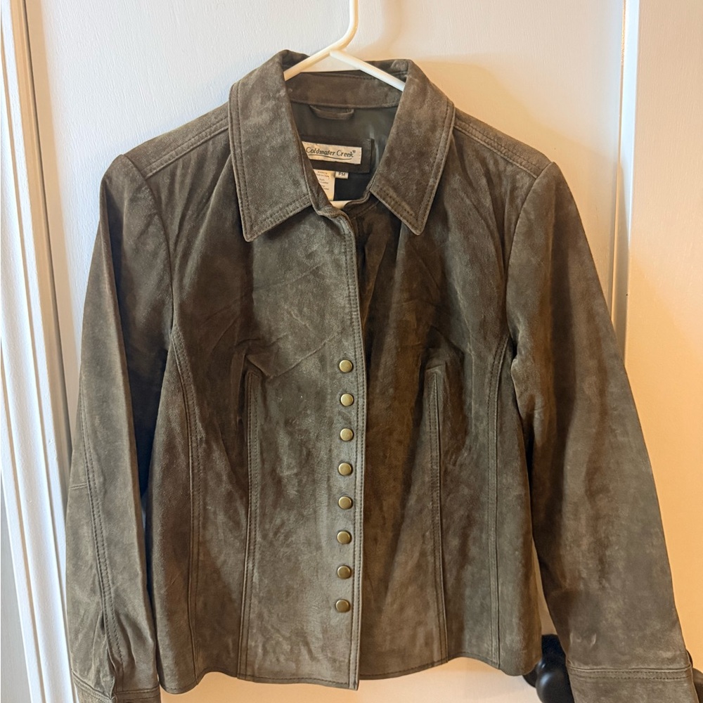 Coldwater Creek Brown Suede Jacket - Petite Medium - NWT